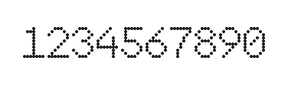 7×10数字点阵字体 ddN710AA0996