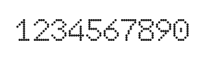 7×10数字点阵字体 ddN710AA1034