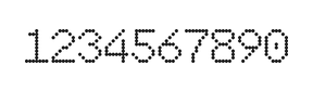 7×10数字点阵字体 ddN710AA1040