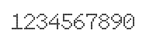 7×10数字点阵字体 ddN710AA1086