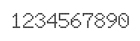 7×10数字点阵字体 ddN710AA1535