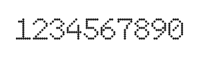 7×10数字点阵字体 ddN710AA1578