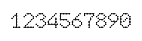 7×10数字点阵字体 ddN710AA1606