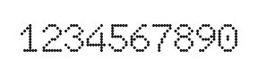 7×10数字点阵字体 ddN710AA1852