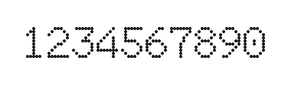 7×10数字点阵字体 ddN710AA1863