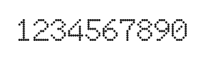 7×10数字点阵字体 ddN710AA1909