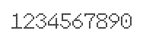7×10数字点阵字体 ddN710AA1923
