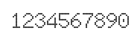 7×10数字点阵字体 ddN710AA1982