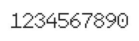 7×10数字点阵字体 ddN710AB0199