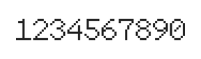 7×10数字点阵字体 ddN710AB0261