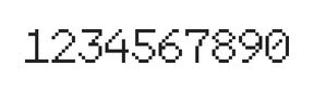 7×10数字点阵字体 ddN710AB0338