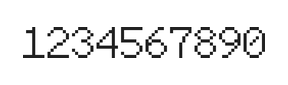 7×10数字点阵字体 ddN710AB0418