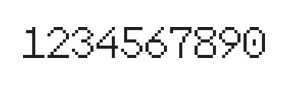 7×10数字点阵字体 ddN710AB0813