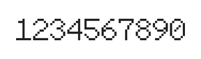 7×10数字点阵字体 ddN710AB0880