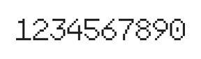 7×10数字点阵字体 ddN710AB1285
