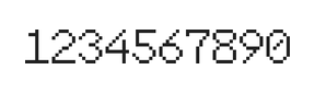 7×10数字点阵字体 ddN710AB1296
