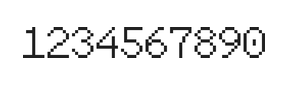7×10数字点阵字体 ddN710AB1654