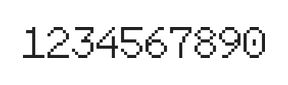 7×10数字点阵字体 ddN710AB1739