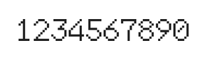 7×10数字点阵字体 ddN710AB1782