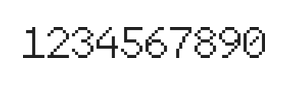 7×10数字点阵字体 ddN710AB1840