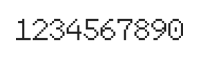 7×10数字点阵字体 ddN710AB1845