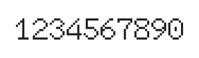 7×10数字点阵字体 ddN710AB1896