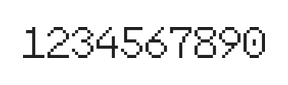 7×10数字点阵字体 ddN710AB1977