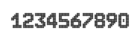 7×10数字点阵字体 ddN710BA0002