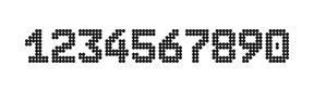 7×10数字点阵字体 ddN710BA0009