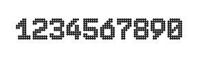 7×10数字点阵字体 ddN710BA0010