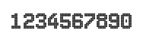 7×10数字点阵字体 ddN710BA0015