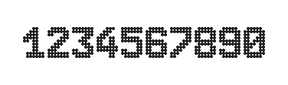 7×10数字点阵字体 ddN710BA0016