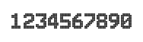 7×10数字点阵字体 ddN710BA0031