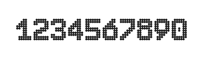 7×10数字点阵字体 ddN710BA0033