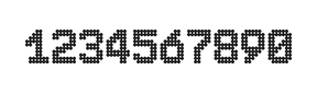 7×10数字点阵字体 ddN710BA0047