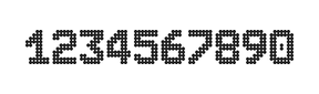 7×10数字点阵字体 ddN710BA0056