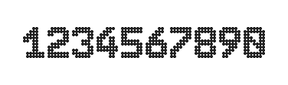 7×10数字点阵字体 ddN710BA0064