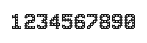 7×10数字点阵字体 ddN710BA0073
