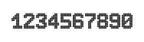 7×10数字点阵字体 ddN710BA0075