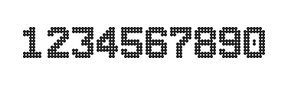 7×10数字点阵字体 ddN710BA0095