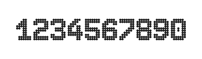 7×10数字点阵字体 ddN710BA0097