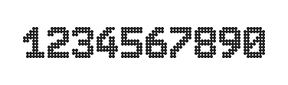 7×10数字点阵字体 ddN710BA0105