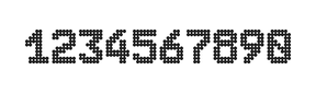 7×10数字点阵字体 ddN710BA0107