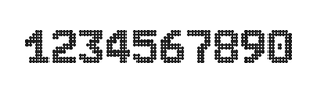 7×10数字点阵字体 ddN710BA0108