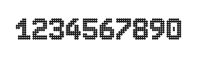 7×10数字点阵字体 ddN710BA0115