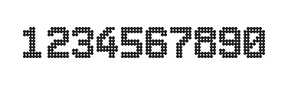 7×10数字点阵字体 ddN710BA0120