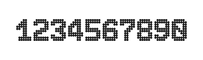 7×10数字点阵字体 ddN710BA0123