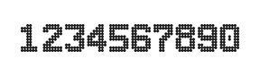 7×10数字点阵字体 ddN710BA0126