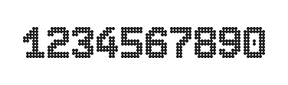 7×10数字点阵字体 ddN710BA0135