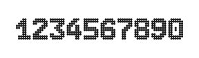 7×10数字点阵字体 ddN710BA0149